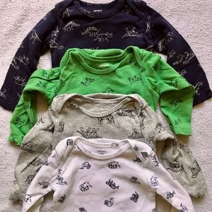 Carter’s Baby Boy Long Sleeved Onesies - 4 Pack